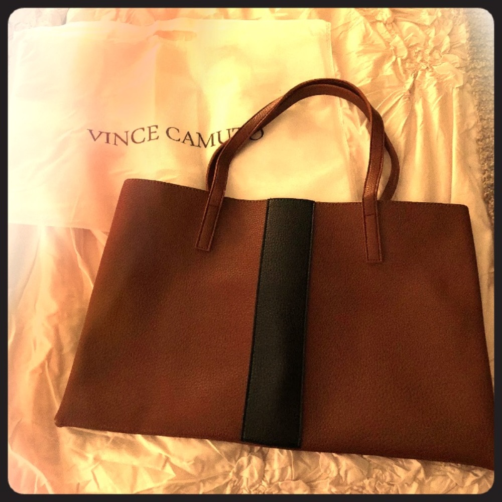 Vince camuto tote vegan leather